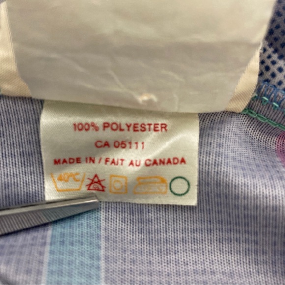 Vintage secretary dress pussybow grey teal pink midi 70s retro office striped - Picture 11 of 12